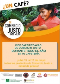 Las cafeteras universitarias ofrecern productos de Comercio Justo del 13 al 17 de mayo