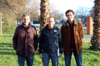 Los investigadores Juan Antonio Rodríguez, Emilio Camacho e Ignacio Gómez