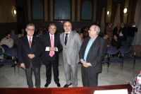 De izquierda a derecha, Bernab Gln, Alfonso Delgado, Isaac Tnez y Ramn Caete al inicio de la presentacin.