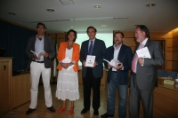 De izq a dcha: Rafael Astorga, Carmen Tarradas, Jose Carlos Gmez,Librado Carrasco y Manuel Gutirrez