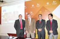 De izquierda a derecha, Franciso Gracia, José Manuel Roldán, José Antonio Cristóbal y Justo Castaño, en la presentación de las actividades de la Cátedra