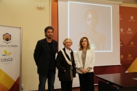 De izquierda a derecha, Pablo Rabasco, Pilar Citoler y Rosario Mrida en la presentacin de la novena edicin del premio.